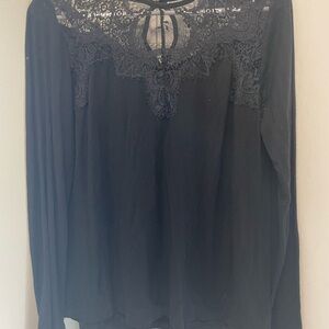 Maurices Black Lace Top
